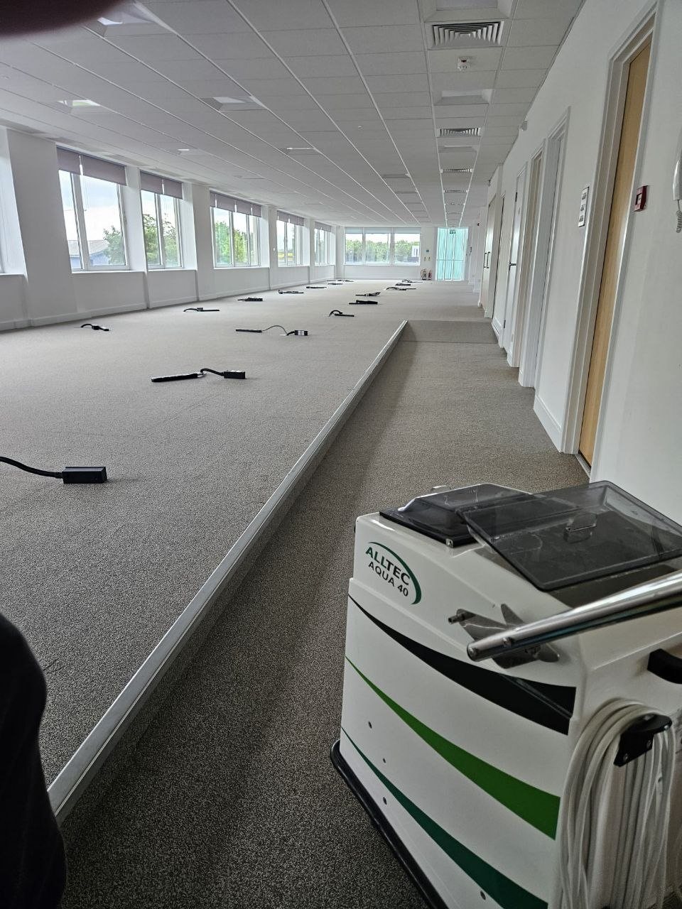 Carpet Clean Derby carrying out a large commercial carpet clean